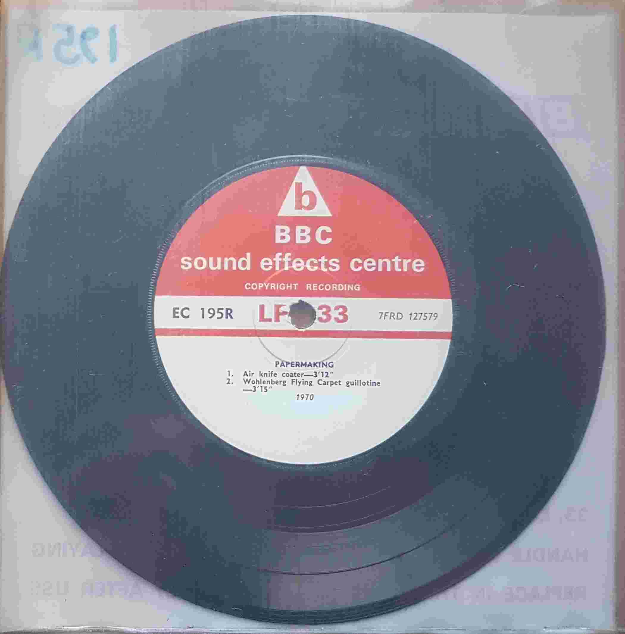 Picture of EC 195R Papermaking by artist Not registered from the BBC records and Tapes library